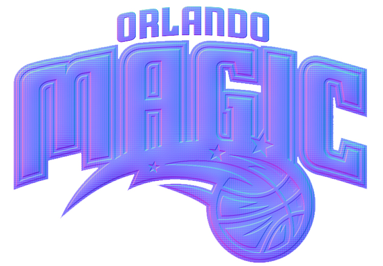 Orlando Magic Colorful Embossed Logo vinyl decal